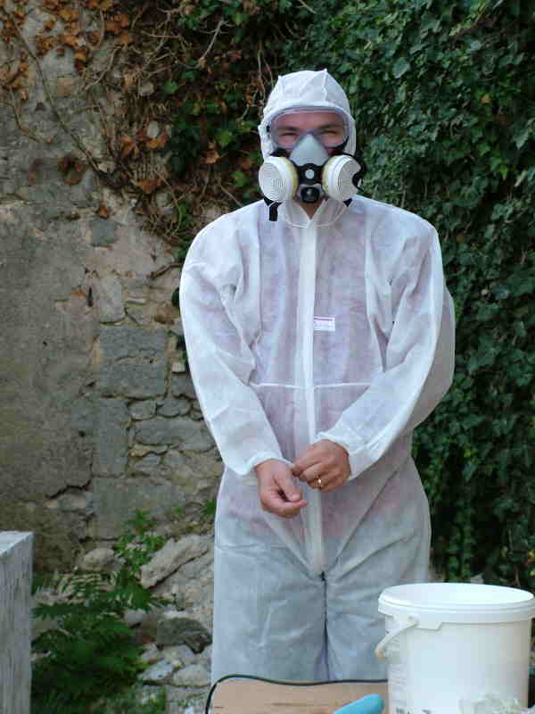 La construction du bassin � ko� de JFR - enduit de finition et d'�tanchement  14 