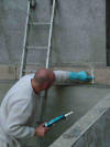 La construction du bassin � ko� de JFR - enduit de finition et d'�tanchement  30 