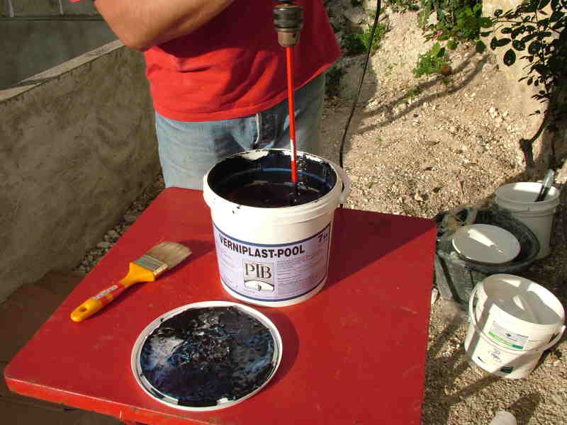 La construction du bassin � ko� de JFR - enduit de finition et d'�tanchement  35 