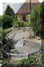 R�habiltation d'un bassin du Branois - Placement du feutre    5 