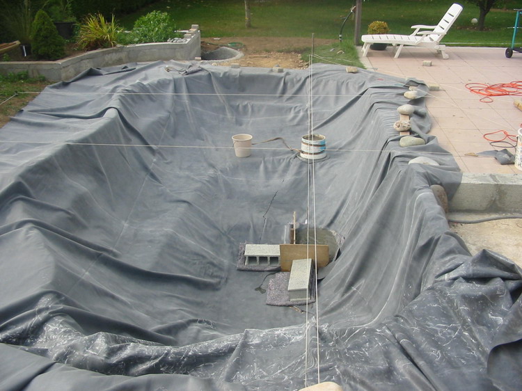 Am�nagement du jardin aquatique de Patrick - la terrasse  2 