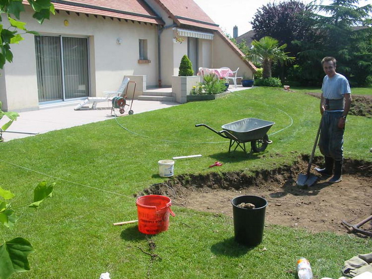 Am�nagement du jardin aquatique de Patrick - La construction  2 